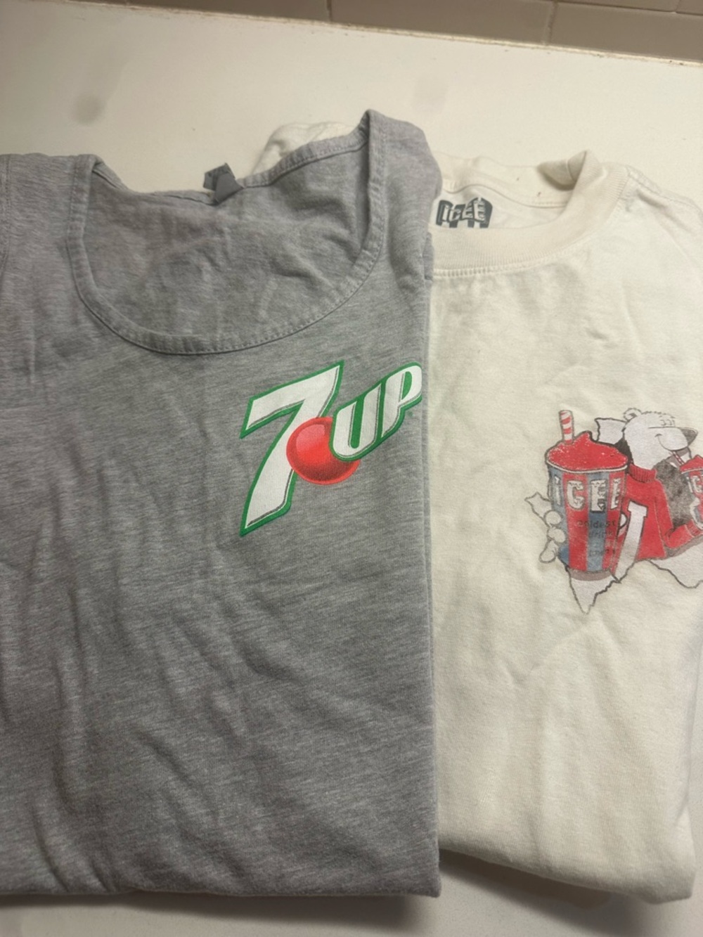 7 UP Gray Tank & Icee Cream Tank